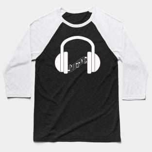 Headphones Playing Music Baseball T-Shirt